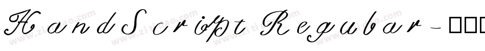 HandScript Regular字体转换